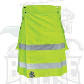 Firefighter High Visibility Utility Kilt – Hi Vis Reflective Safety Kilt for Men